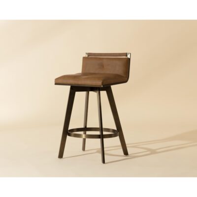 Arizona Swivel Counter Stool - Milliken Cognac
