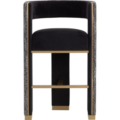 Alternative view of Adamina Barstool - Abbington Black / Hobbes Night