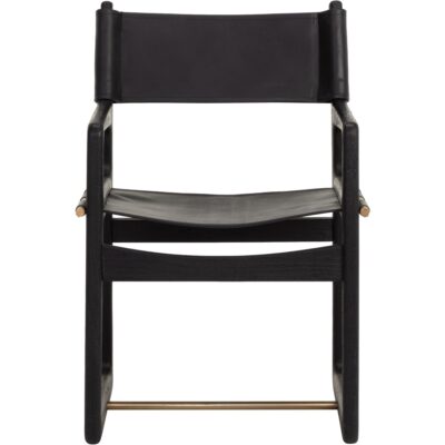 Alternative view of Enver Dining Armchair - Carraway Black Leather