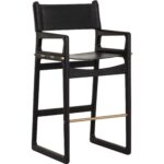 Enver Barstool - Carraway Black Leather