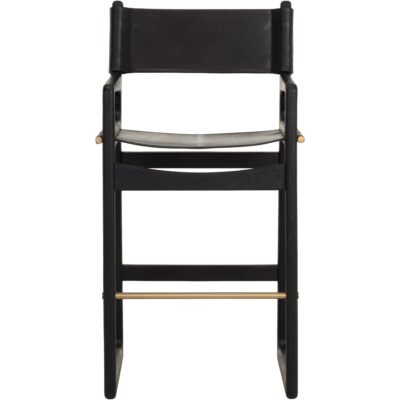 Alternative view of Enver Barstool - Carraway Black Leather