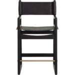 Enver Counter Stool - Carraway Black Leather - Image 2
