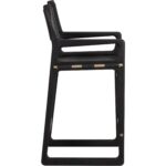 Enver Counter Stool - Carraway Black Leather - Image 3