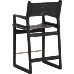 Enver Counter Stool - Carraway Black Leather - Image 4