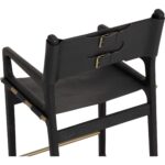 Enver Counter Stool - Carraway Black Leather - Image 5