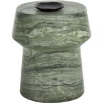 Brie End Table - Marble Look - Sage