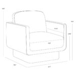 Everton Armchair - Meg Dark Brown - Image 9