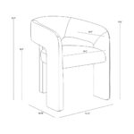 Isidore Dining Armchair - Ernst Sandstone - Image 9