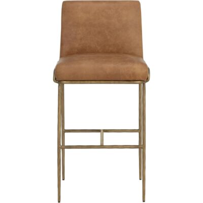 Alternative view of Lathan Barstool - Tan Leather