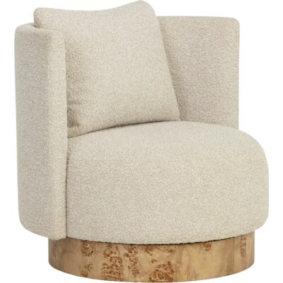 Fortis Swivel Lounge Chair - Santa Cruz Oatmeal
