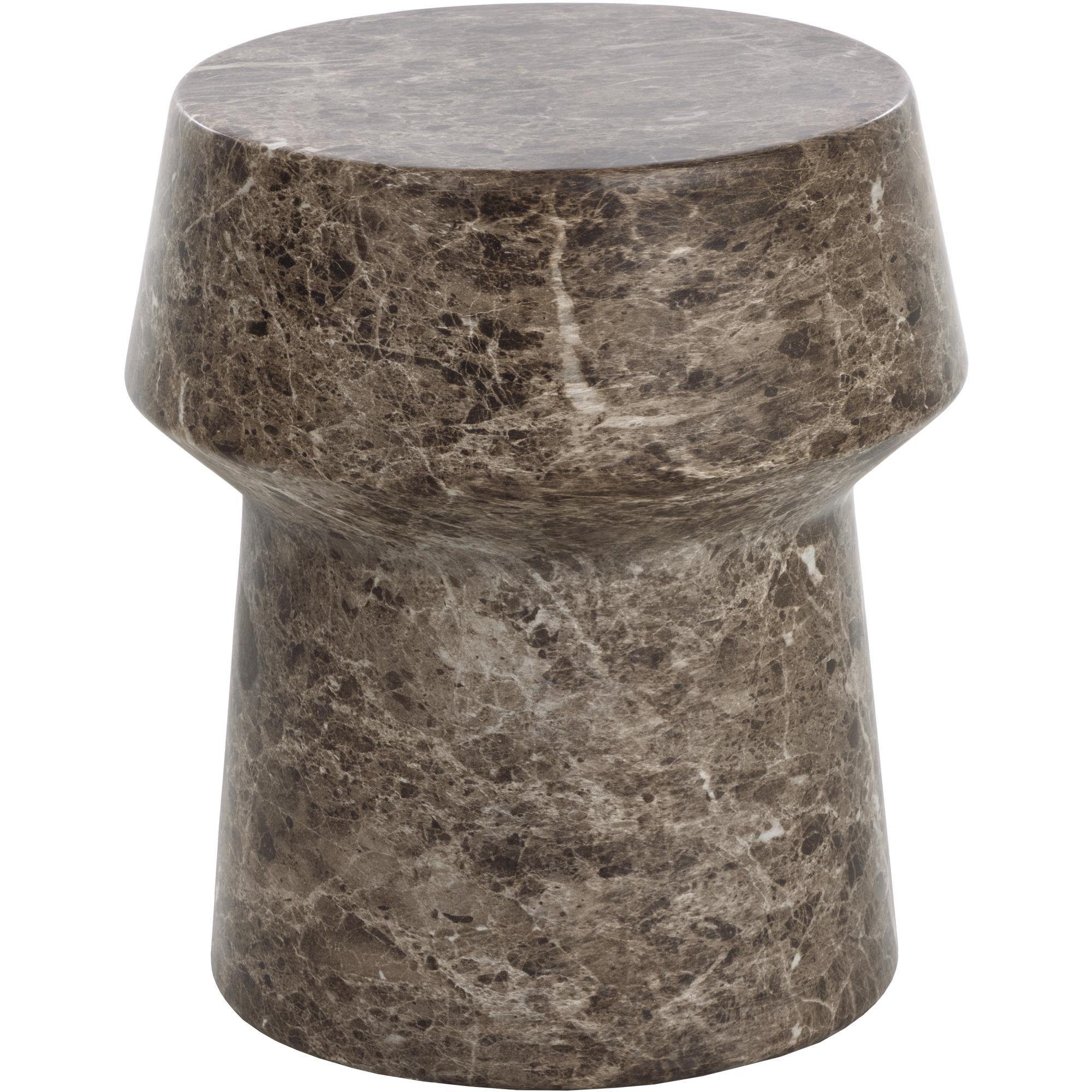 Brie End Table - Marble Look - Dark Emperador - Image 2