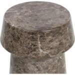 Brie End Table - Marble Look - Dark Emperador - Image 4