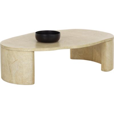 Savinah Coffee Table - Travertine Look - Natural