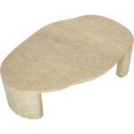 Savinah Coffee Table - Travertine Look - Natural - Image 4