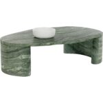 Savinah Coffee Table - Marble Look - Sage