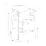 Marita Counter Stool - Louis Cream - Image 7