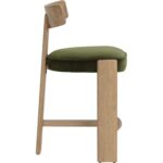 Horton Counter Stool - Rustic Oak - Forest Green - Image 3
