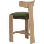 Horton Counter Stool - Rustic Oak - Forest Green - Image 4