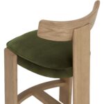 Horton Counter Stool - Rustic Oak - Forest Green - Image 5