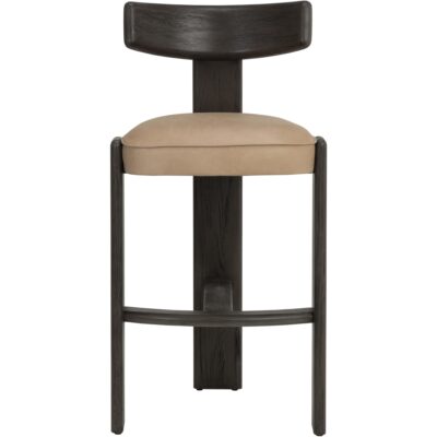 Alternative view of Horton Barstool - Dark Brown - Sahara Sand Leather