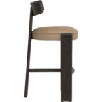 Horton Barstool - Dark Brown - Sahara Sand Leather - Image 3