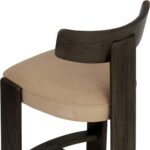 Horton Barstool - Dark Brown - Sahara Sand Leather - Image 5