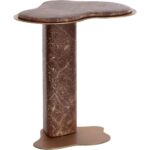 Isola End Table - Marble Look - Mocha - Image 2