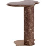 Isola End Table - Marble Look - Mocha - Image 3