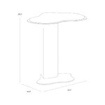Isola End Table - Marble Look - Mocha - Image 6