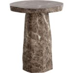 Baldur End Table - Marble Look - Dark Emperador - Image 2