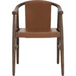 Aran Dining Armchair - Hazelnut Leather - Image 2
