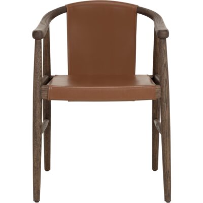 Alternative view of Aran Dining Armchair - Hazelnut Leather