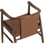 Aran Dining Armchair - Hazelnut Leather - Image 5