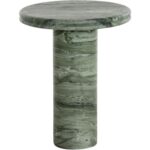 Bastion End Table - Marble Look - Sage - Image 2