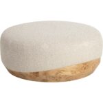 Mithuna Ottoman - Large - Santa Cruz Oatmeal