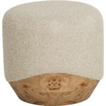 Mithuna Ottoman - Small - Santa Cruz Oatmeal - Image 2