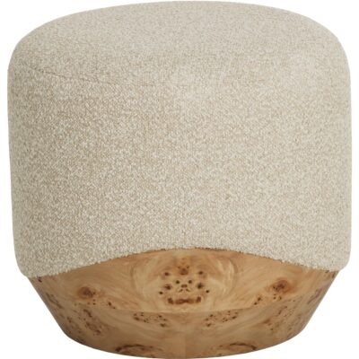 Alternative view of Mithuna Ottoman - Small - Santa Cruz Oatmeal
