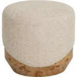 Mithuna Ottoman - Small - Santa Cruz Oatmeal - Image 3