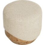 Mithuna Ottoman - Small - Santa Cruz Oatmeal - Image 4