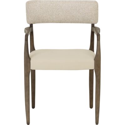 Alternative view of Guardi Dining Armchair - Scottsdale Eggshell / Santa Cruz Oatmeal