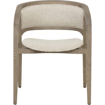 Alternative view of Arco Dining Armchair - Greige - Santa Cruz Oatmeal