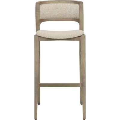 Alternative view of Arco Barstool - Greige - Santa Cruz Oatmeal