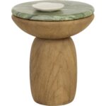 Orula End Table - Marble Look - Sage