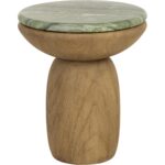 Orula End Table - Marble Look - Sage - Image 2