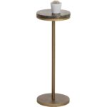 Ivor End Table - Bronze Marble