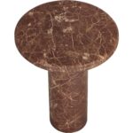 Bastion End Table - Marble Look - Mocha - Image 3