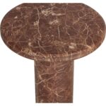Bastion End Table - Marble Look - Mocha - Image 4