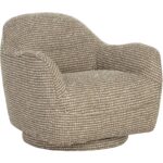 Tesoro Swivel Lounge Chair - Torched Meringue