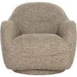 Tesoro Swivel Lounge Chair - Torched Meringue - Image 2