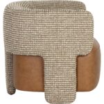 Coppola Lounge Chair - Cognac Leather / Torched Meringue - Image 3